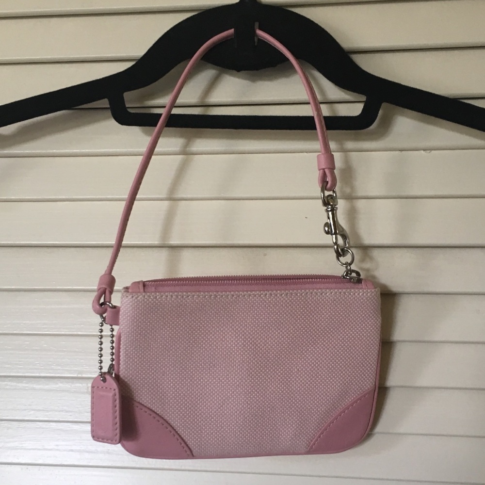 Small Pink Coach Clutch